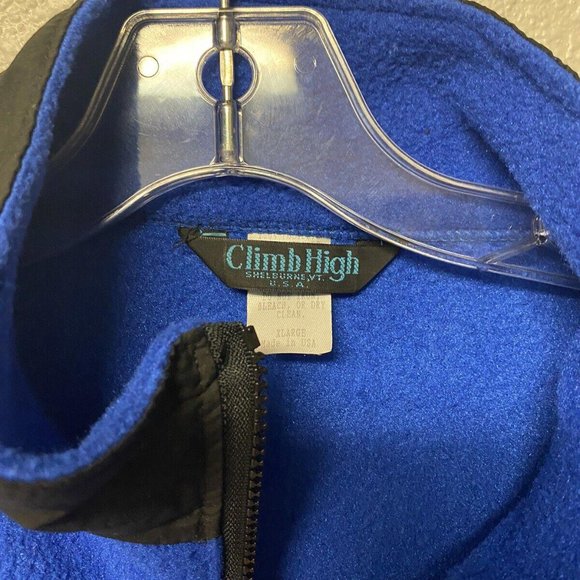 Vintage Climb High Men’s Full Zip Sweater- Made In USA Size XL 100% Polyester - Picture 3 of 3